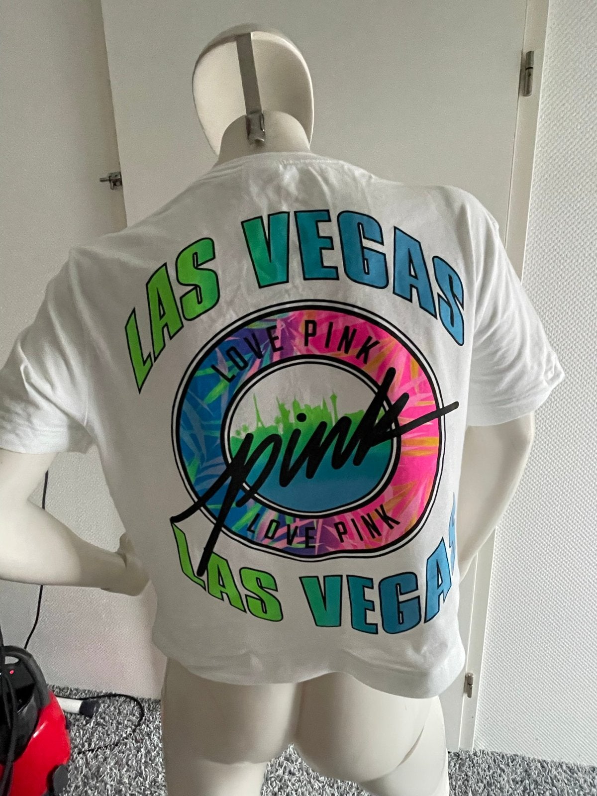 Victoria secret pink shirt met leuke voor en achterkant xs., ., Wit, Ophalen of Verzenden, Zo goed als nieuw