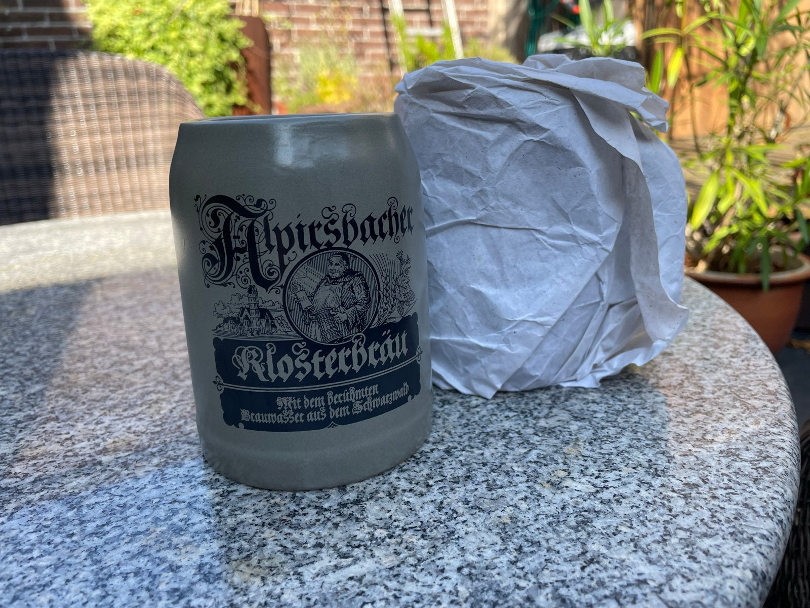 Alpirsbacher Klosterbräu Bierpul - 0.3L Rastral, Ophalen of Verzenden, Nieuw, Pul(len), Overige merken