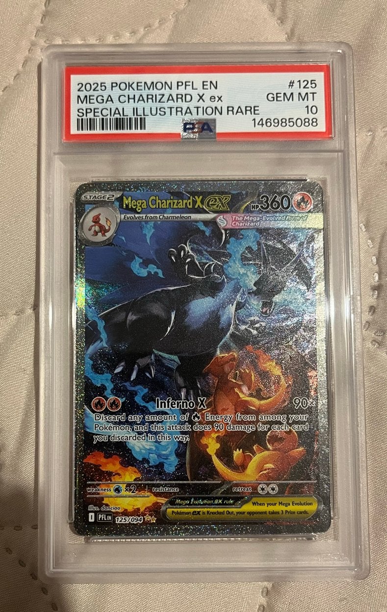 PSA 10 Mega Charizard X, Ophalen, Nieuw, Losse kaart