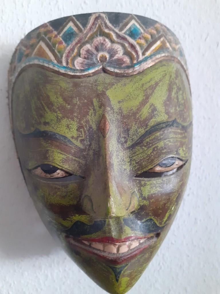 Balinees (indonesisch) masker, groen, Ophalen of Verzenden