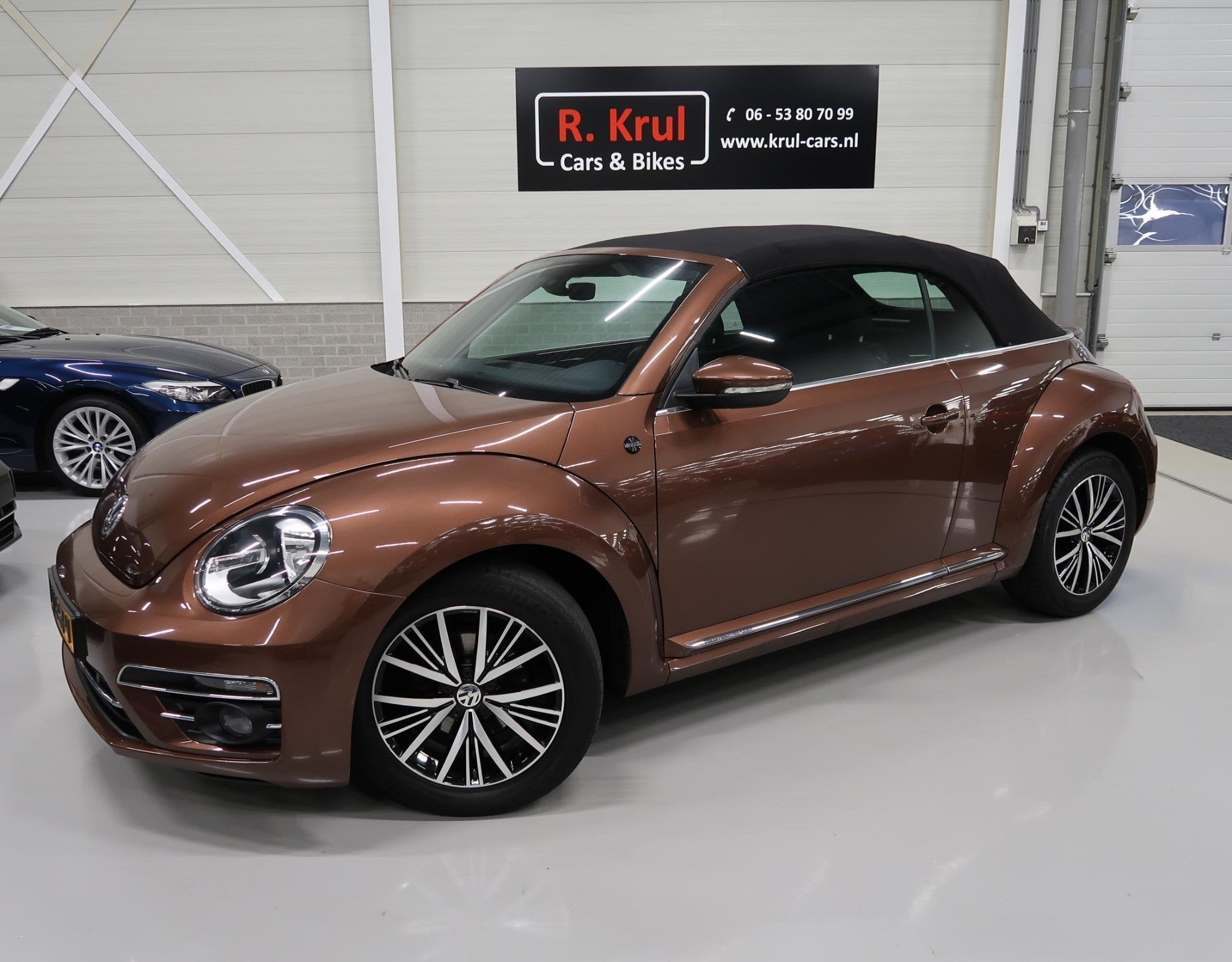 Volkswagen Beetle Cabriolet 1.2 TSI Sound 2018 Airco-ecc Nav, Voorwielaandrijving, Stof, Gebruikt, 4 stoelen