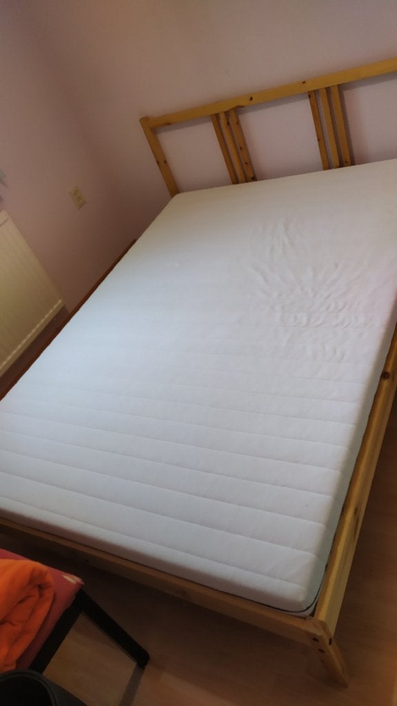 IKEA Fjellse tweepersoonsbed met matras (140x200), Ophalen, Overige kleuren, Tweepersoons, 140 cm