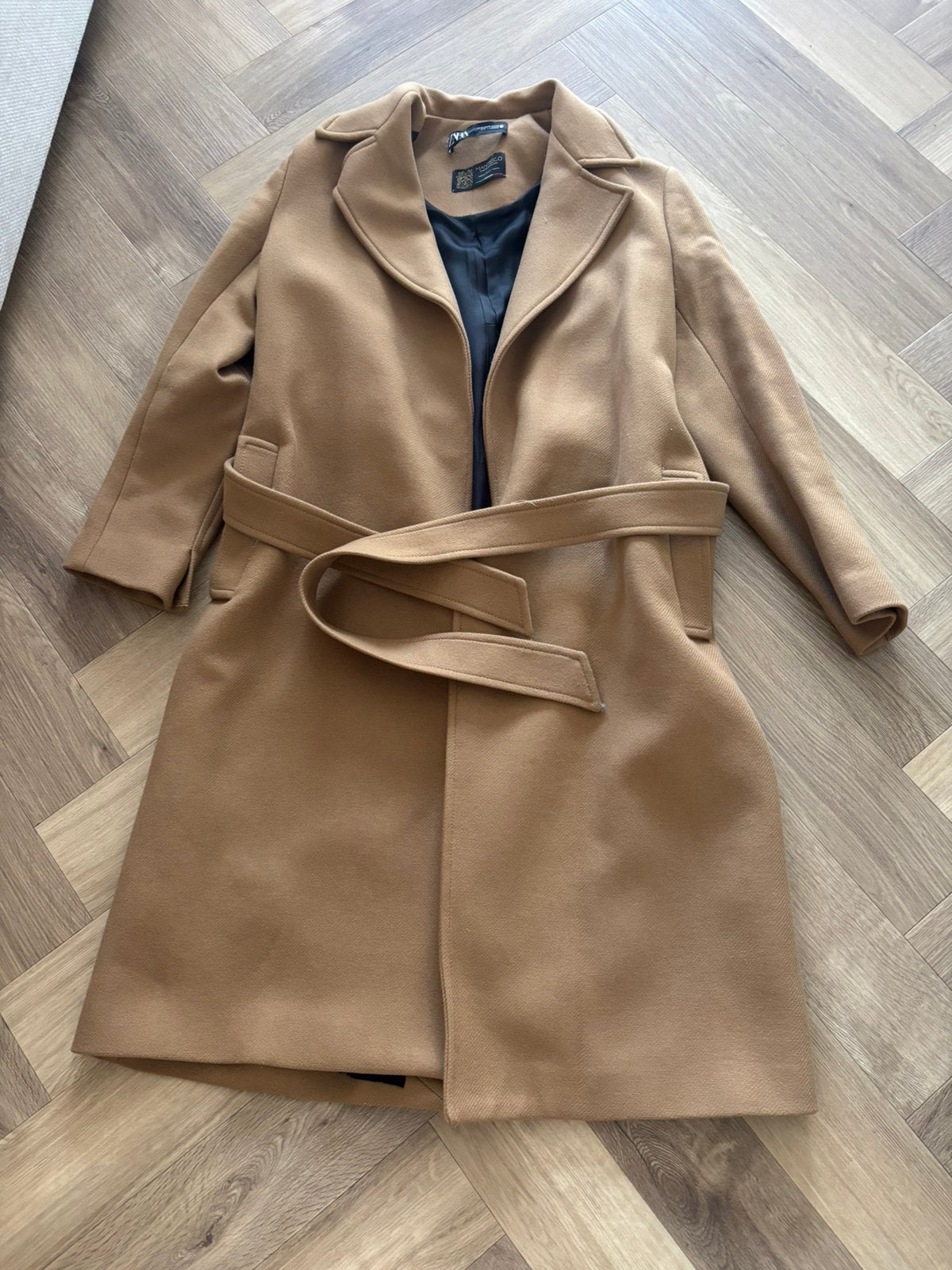 Zara jas van wolmix - Beige, Ophalen, Zo goed als nieuw, Maat 38/40 (M), Beige