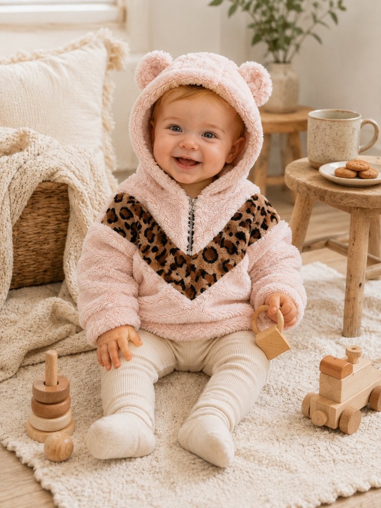 Hoodie Chicaprie roze teddy maat 80-86 NIEUW, SO, Nieuw, Info@juniorcompany.nl, Chicaprie