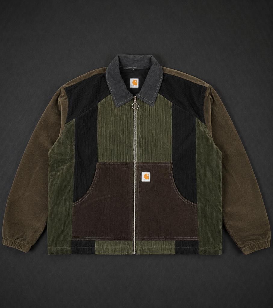 Carhartt Reworked Corduroy Jacket – Patchwork Green, Kleding | Heren, Carhartt, Ophalen of Verzenden, Zo goed als nieuw, Groen