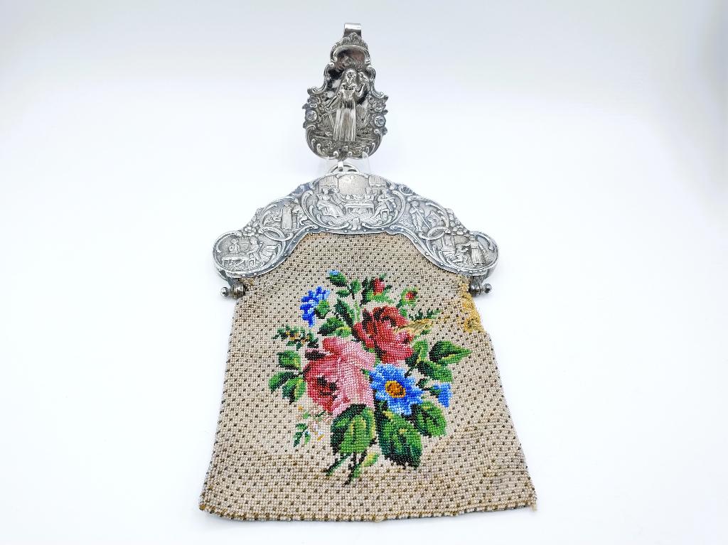 Zilveren tasbeugel met rokhaak, G. Roth, Hanau, ca. 1900