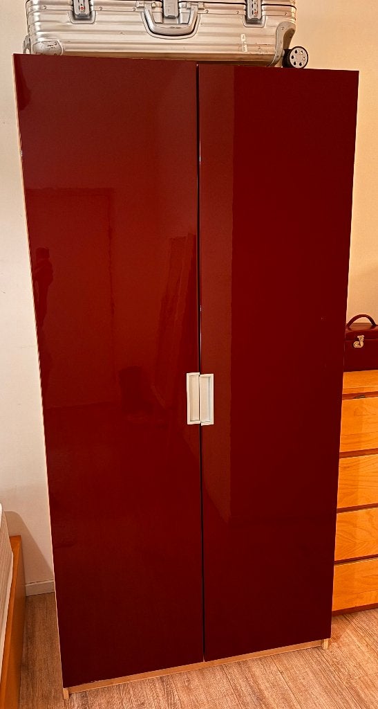 IKEA PAX Kledingkasten met wijnrode deuren, Ophalen, Met deur(en), 200 cm of meer, Eikenhout