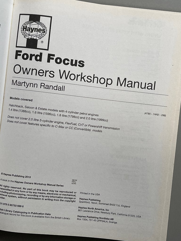 Haynes Service and Repair Manual Ford Focus van 2005 to 2011, Ophalen of Verzenden, Zo goed als nieuw, Ford