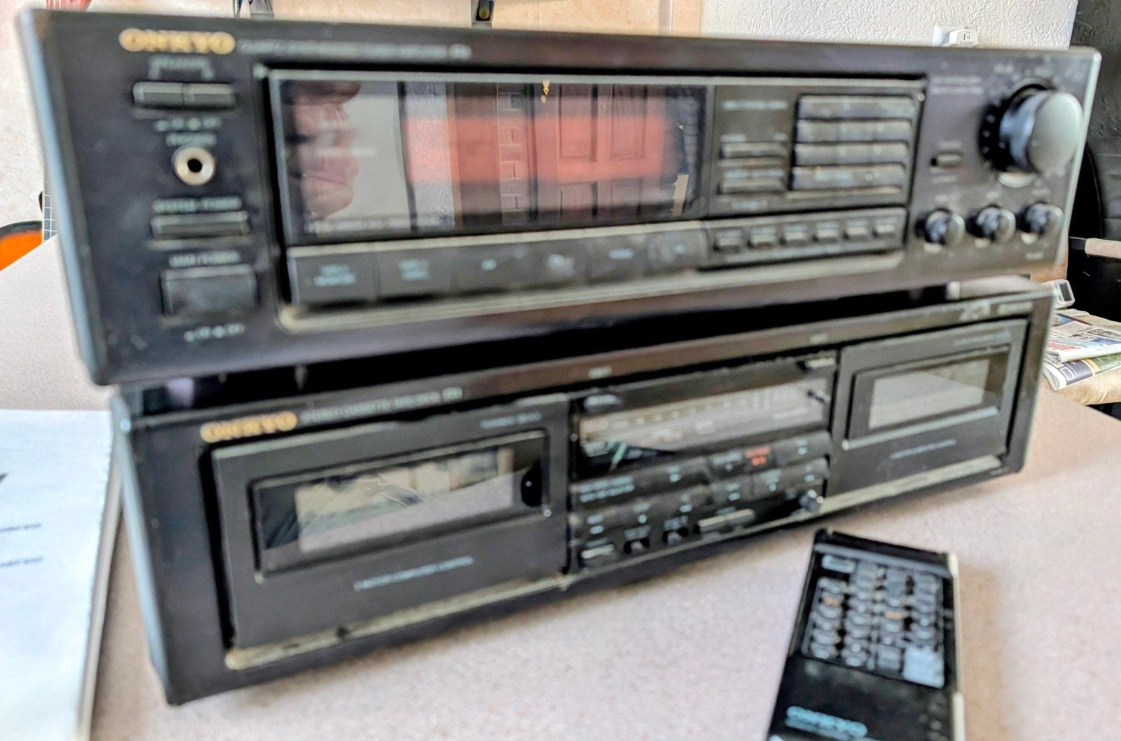 Onkyo Set: TX-903 Versterker +TA-W111 Dubbel Cassettedek +AB, Ophalen, Dubbel, Overige merken