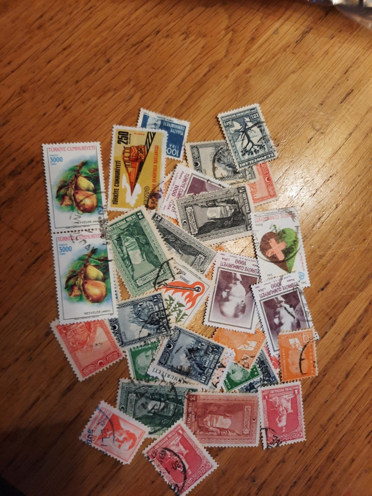 Diverse gestempelde Turkse postzegels, Ophalen of Verzenden, Gestempeld