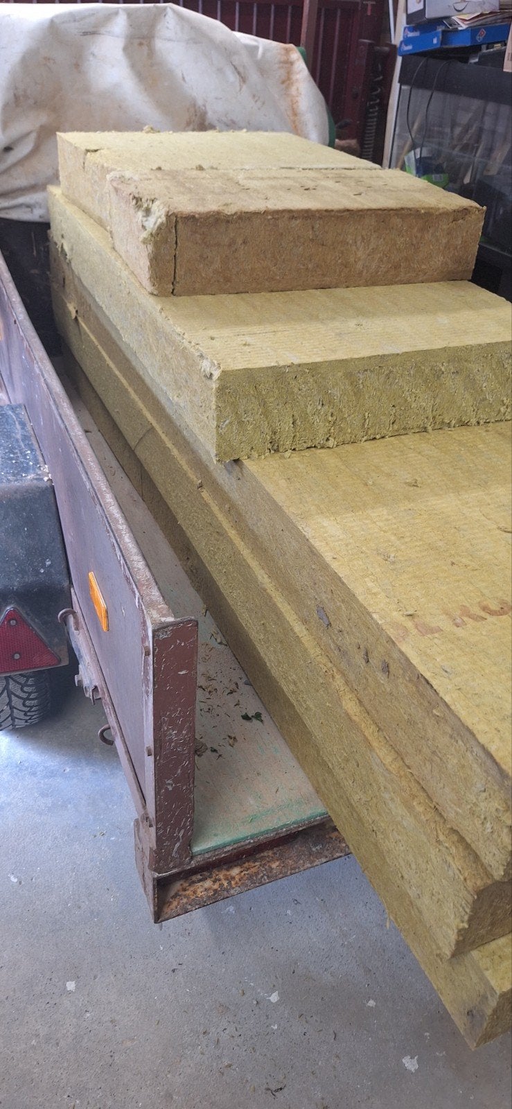Rockwool isolatieplaten 2000x600x120mm, Dakisolatie, Gebruikt, 12 cm of meer, Steenwol