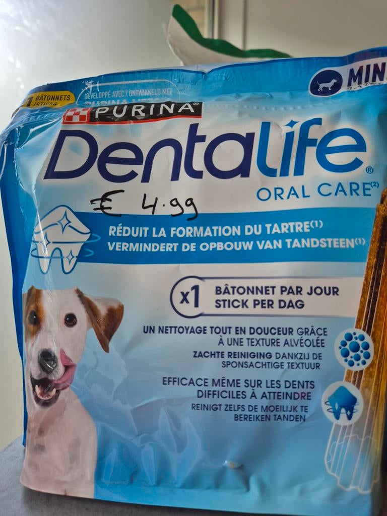 Denta sticks, Ophalen, Hond