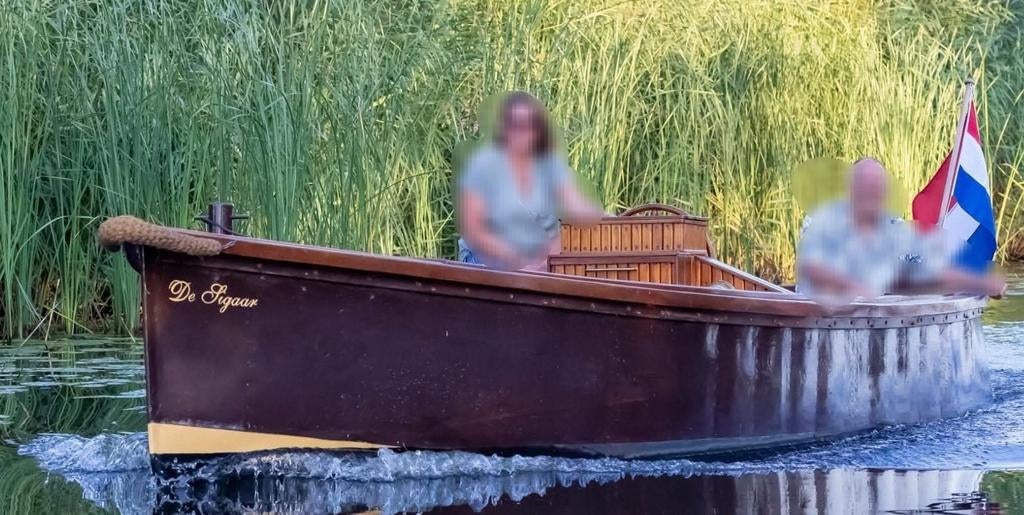 unieke stalen sloep, Ophalen, Staal, Binnenboordmotor