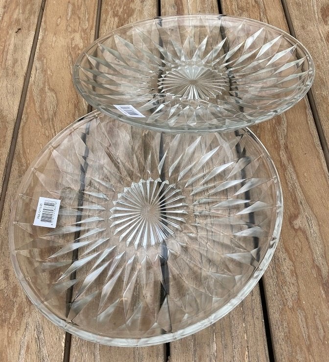 GLAZEN SCHAAL voor FRUIT-BLOEMSTUK-SNACKS-KOEKEN DIA 25 CM, -, Rond, Nieuw, Ophalen of Verzenden