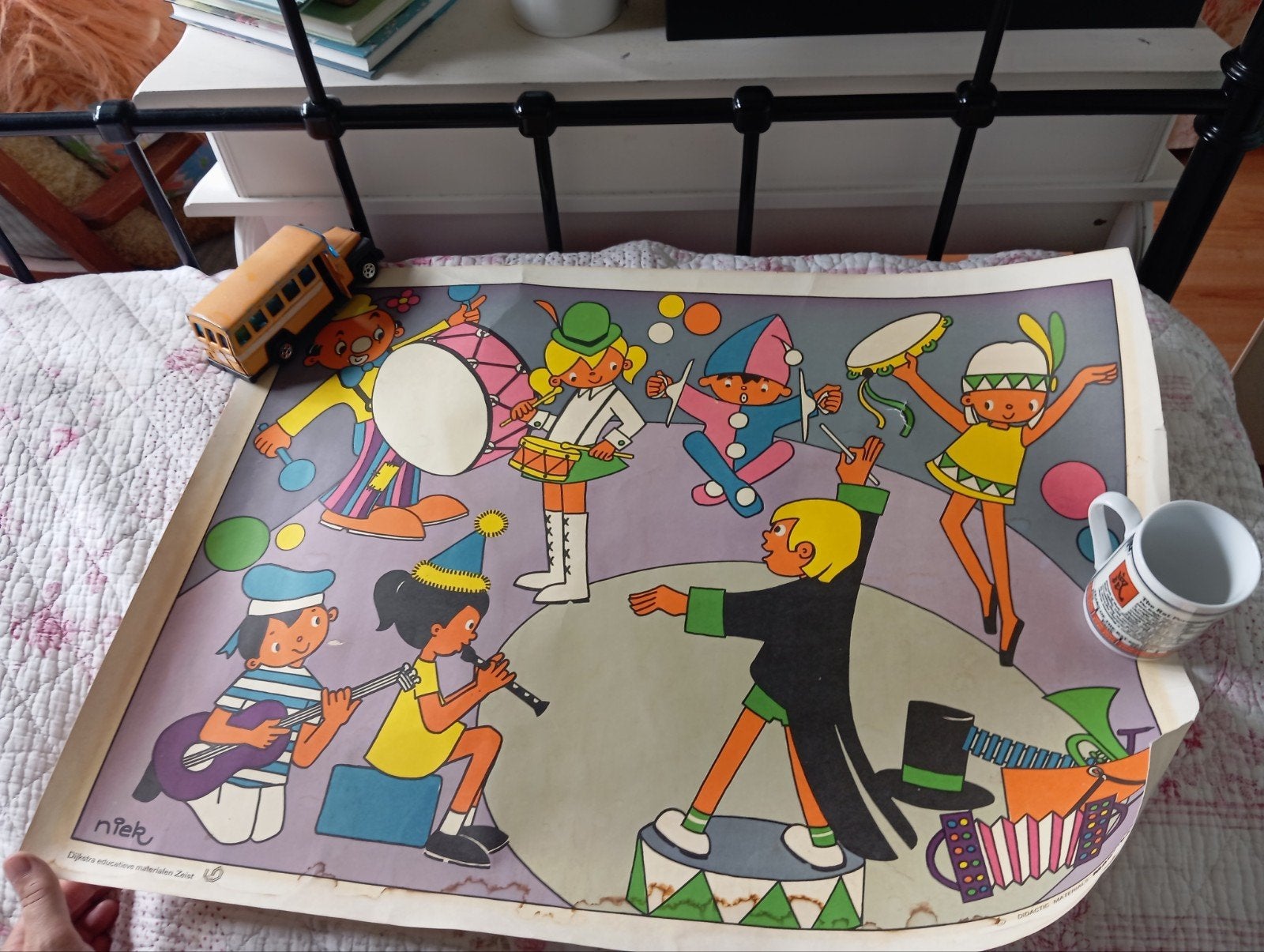 Vintage Educatieve Plaat Muzikanten Niek Dijkstra, Ophalen of Verzenden, Gelezen, Niek Dijkstra, Prentenboek