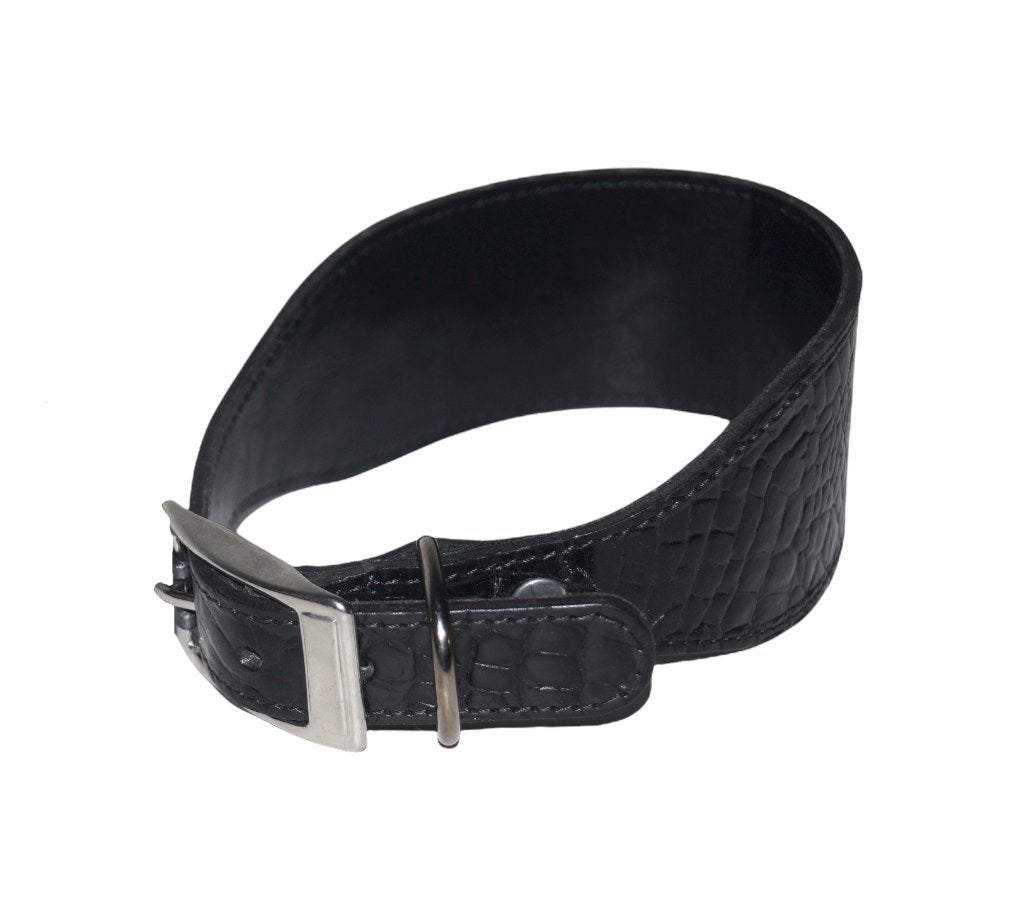 ALOKÉ Greyhound Halsband Zwart Nekomtrek 37,5-43 cm KOOPJE!, Ophalen of Verzenden, Handgemaakt, Nieuw