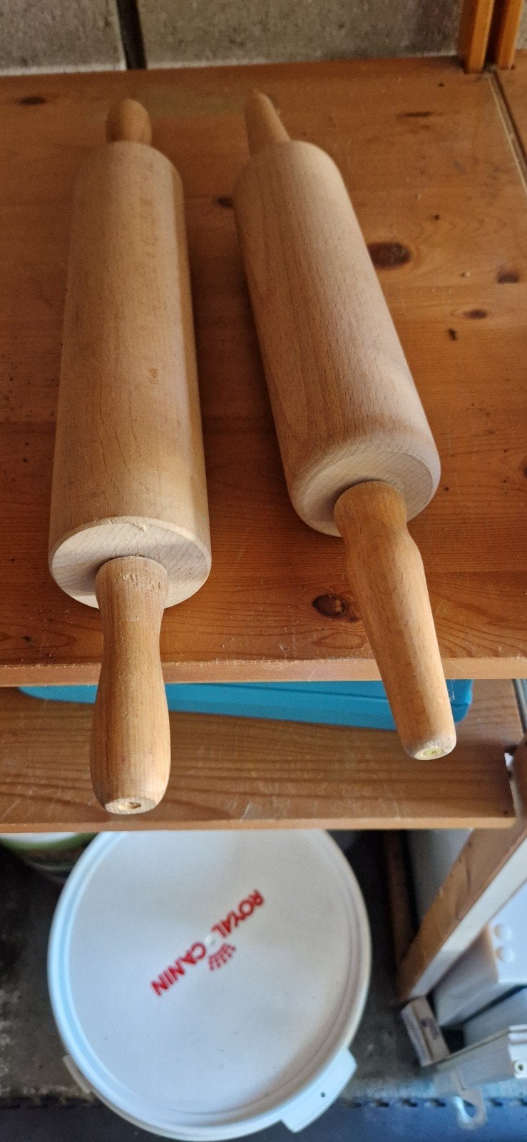 Houten deegrollers - Set van 2, Hout, Ophalen of Verzenden, Bruin, Overige typen