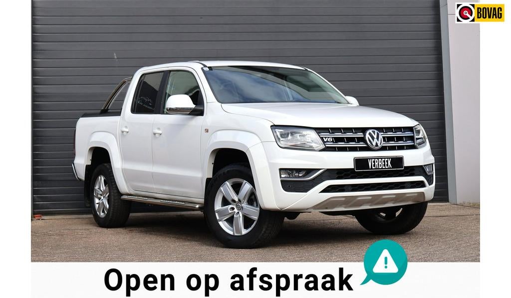 Volkswagen Amarok 3.0 TDI Plus Highline/4X4/Luxe/Camera/PDC/, Automaat, Gebruikt, Zwart, Wit