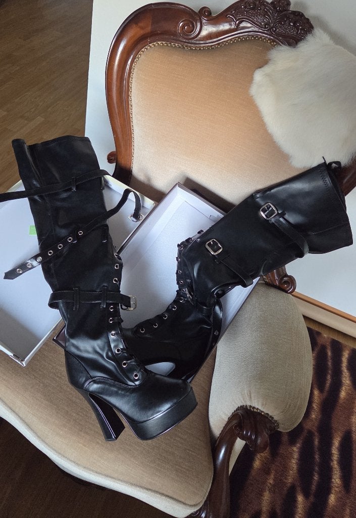 Pleaser laarzen met doos, Kleding | Dames, Hoge laarzen, Zwart, Pleaser, Ophalen of Verzenden