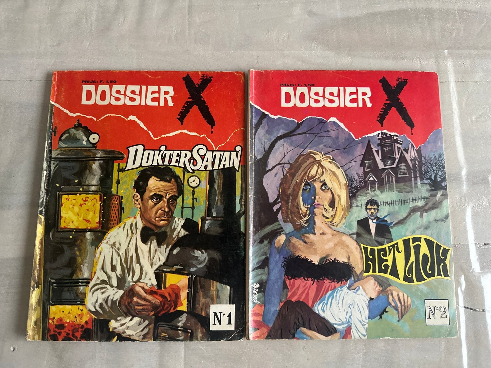 Dossier X: Dokter Satan & Het Lijk - Nrs. 1 & 2, Meerdere stripboeken, Ophalen of Verzenden, Gelezen