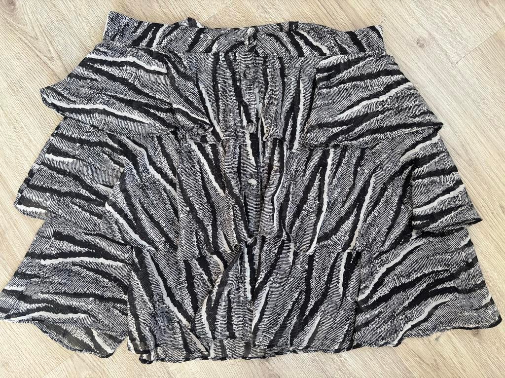 IVIVI Zwart-witte strokenrokje, maat L, Zwart, Maat 42/44 (L), Ophalen of Verzenden, Zo goed als nieuw