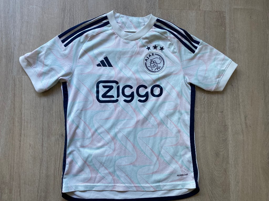 Ajax UIT-shirt 2023-24 | wit | maat 164, Maat XS of kleiner, Ophalen of Verzenden, Nieuw, Shirt