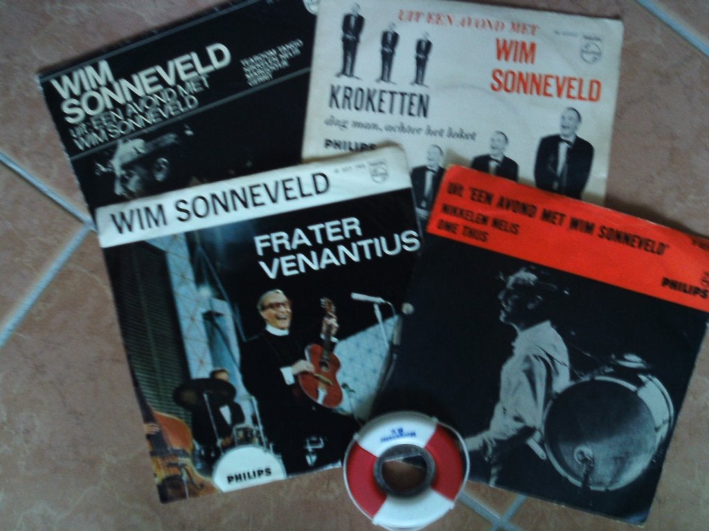 4 X vinyl -- wim sonneveld --  22jul, Cd's en Dvd's, Vinyl Singles, 7 inch, Ophalen of Verzenden, Zo goed als nieuw, Fotohoes