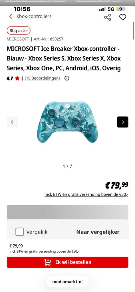 Microsoft Ice Breaker Xbox-controller - Zo goed als nieuw, Spelcomputers en Games, Spelcomputers | Xbox | Accessoires, Zo goed als nieuw