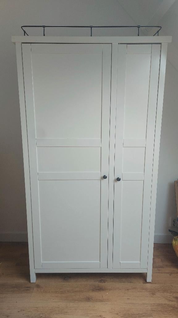 IKEA HEMNES Kledingkast – Wit – 190x107x55 cm – Compleet, Ophalen, Kast, 50 tot 70 cm, 105 cm of meer
