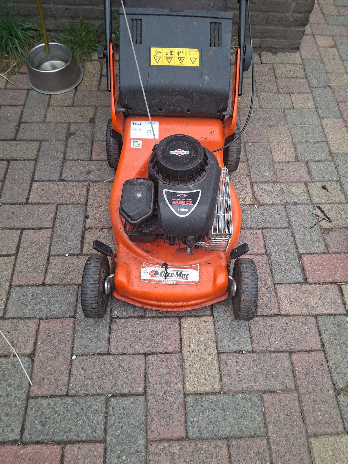 Oleo-Mac Benzine Grasmaaier - Briggs & Stratton Motor, Cirkelmaaier, Gebruikt, Ophalen of Verzenden, 40 t/m 49 cm