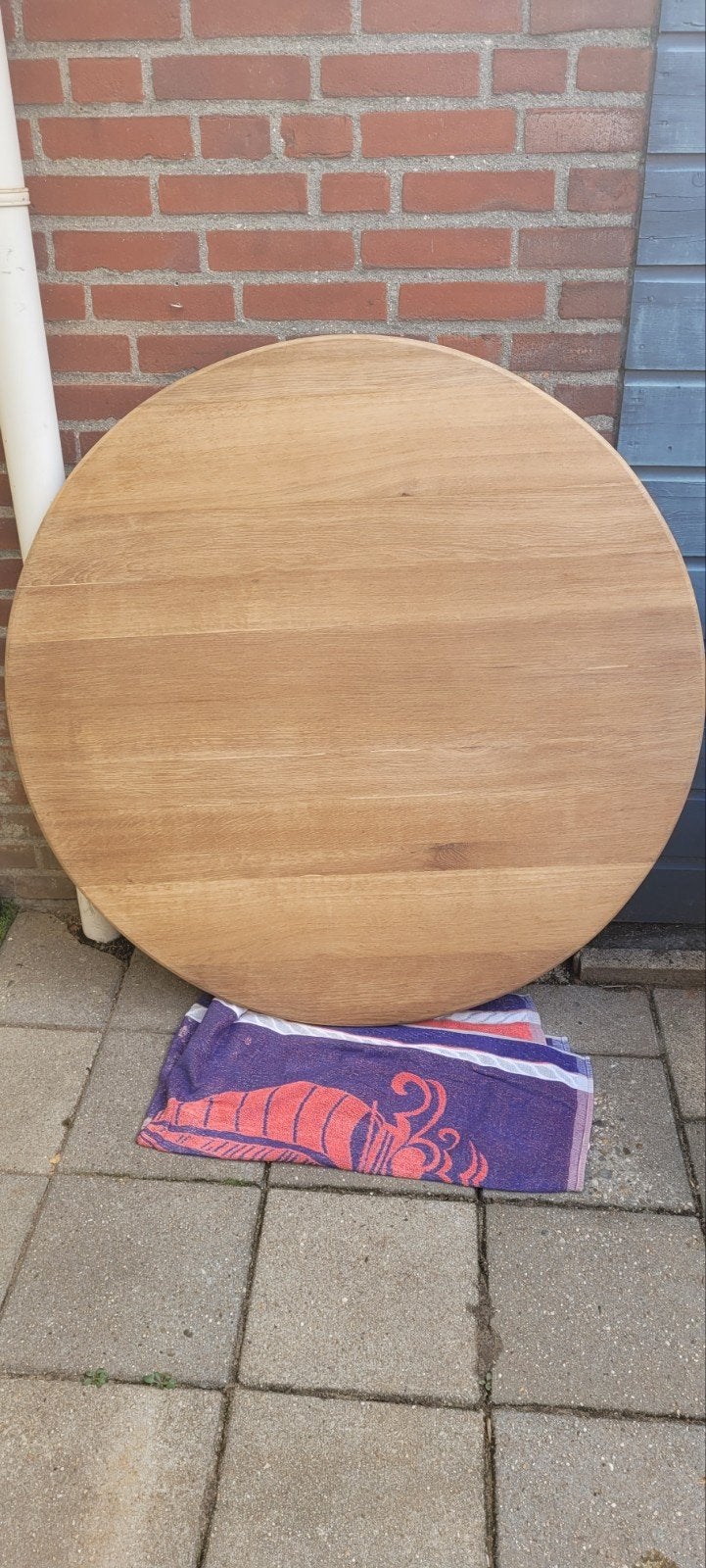 massief eiken tafelblad, Ophalen, Zo goed als nieuw, 100 tot 150 cm, 100 tot 150 cm