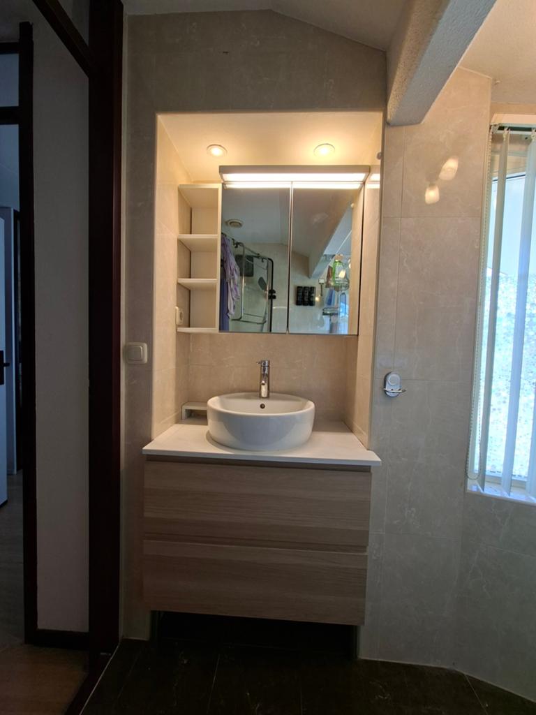 Complete Badkamermeubel 80 cm breed met spiegelkast, Huis en Inrichting, Badkamer | Badkamermeubels, Ophalen, Gebruikt
