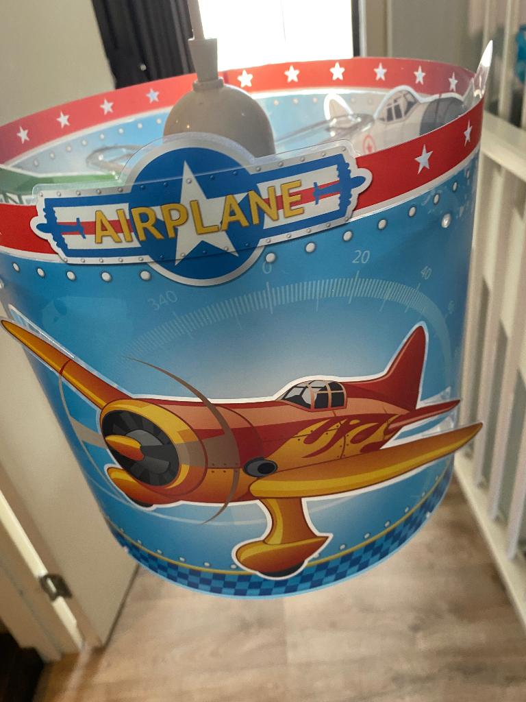 Kinderlamp vliegtuig, Kinderen en Baby's, Kinderkamer | Inrichting en Decoratie, Ophalen, Gebruikt, Lamp