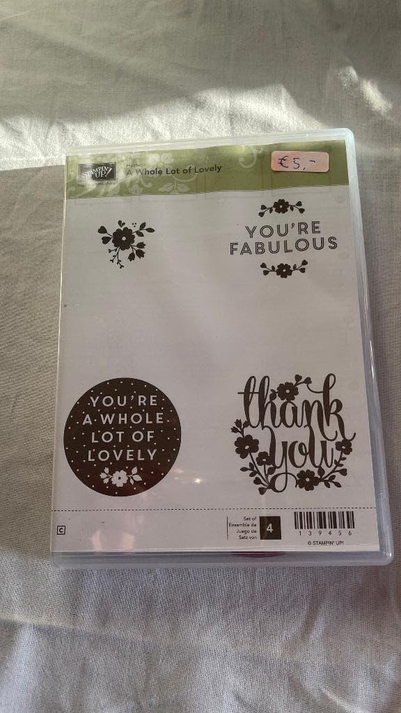 Stampin Up! - A whole lot of love stempelset, Ophalen of Verzenden, Zo goed als nieuw, EZ-mounted stempel