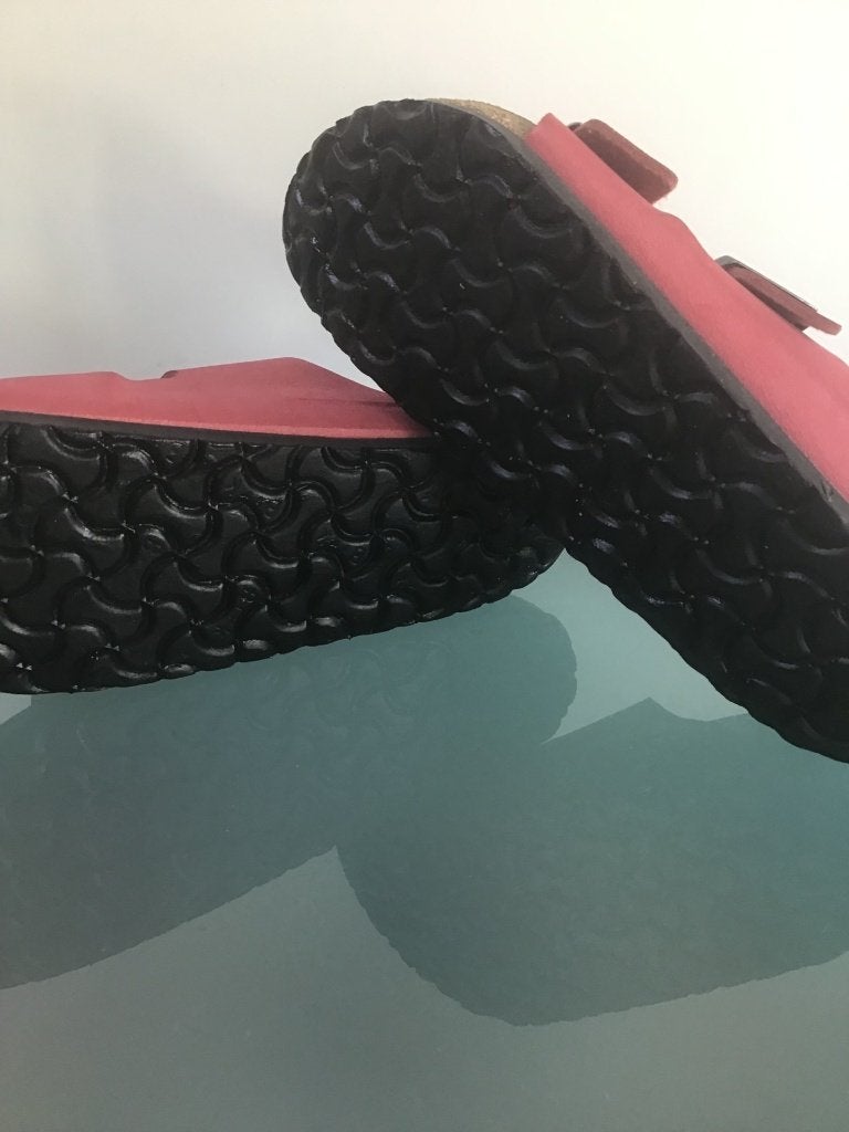 Birkenstock Arizona 38 | rode slippers | Gratis verzenden, Slippers, Overige kleuren, Verzenden, Zo goed als nieuw