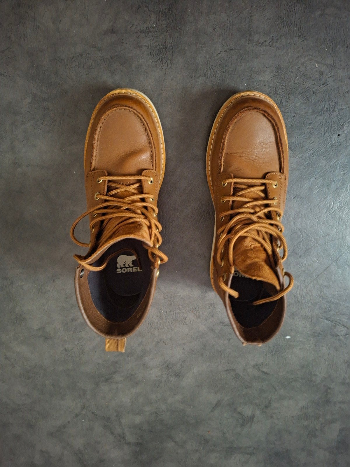 Sorel Moc Toe schoenen – maat 40,5, Ophalen, Bruin, Gedragen, Veterschoenen