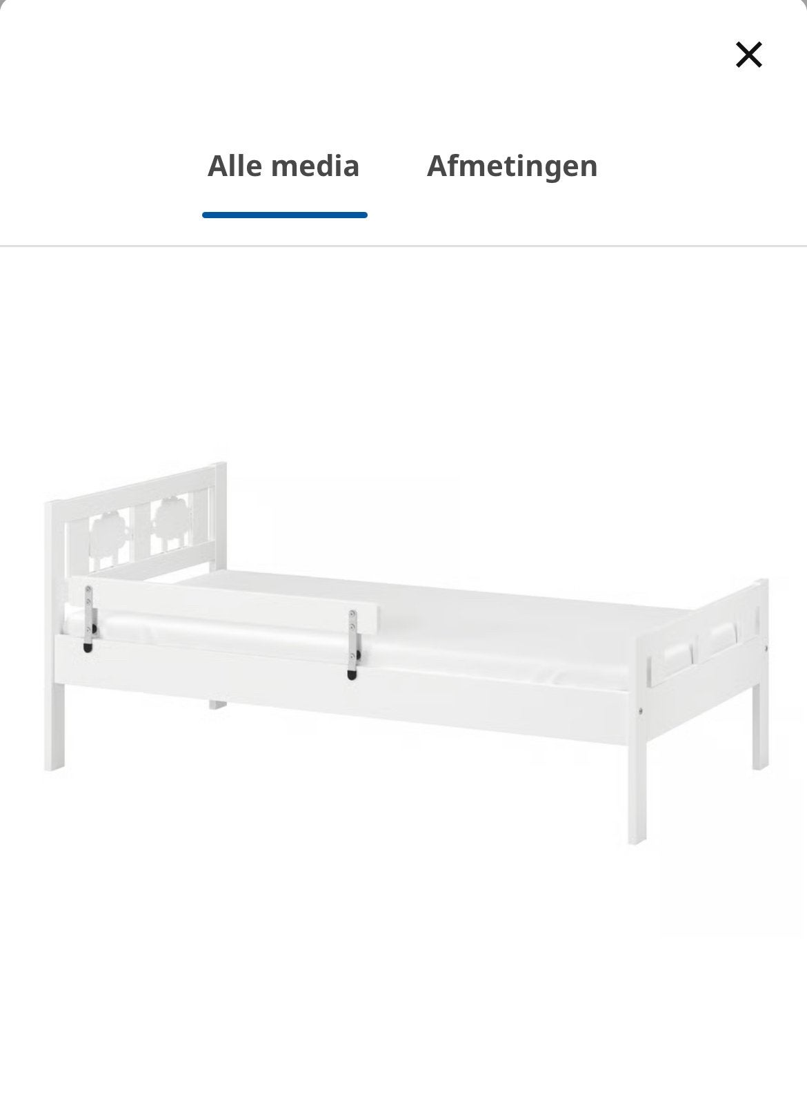 2 peuterbedden ikea - gebruikt, Kinderen en Baby's, Ophalen, Gebruikt, 140 tot 160 cm, 70 tot 85 cm