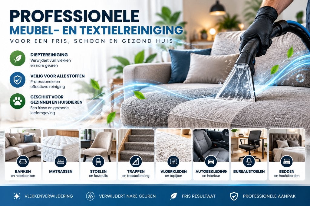 Professionele Meubelreiniging aan Huis, Schoonmaken bedrijfsruimte
