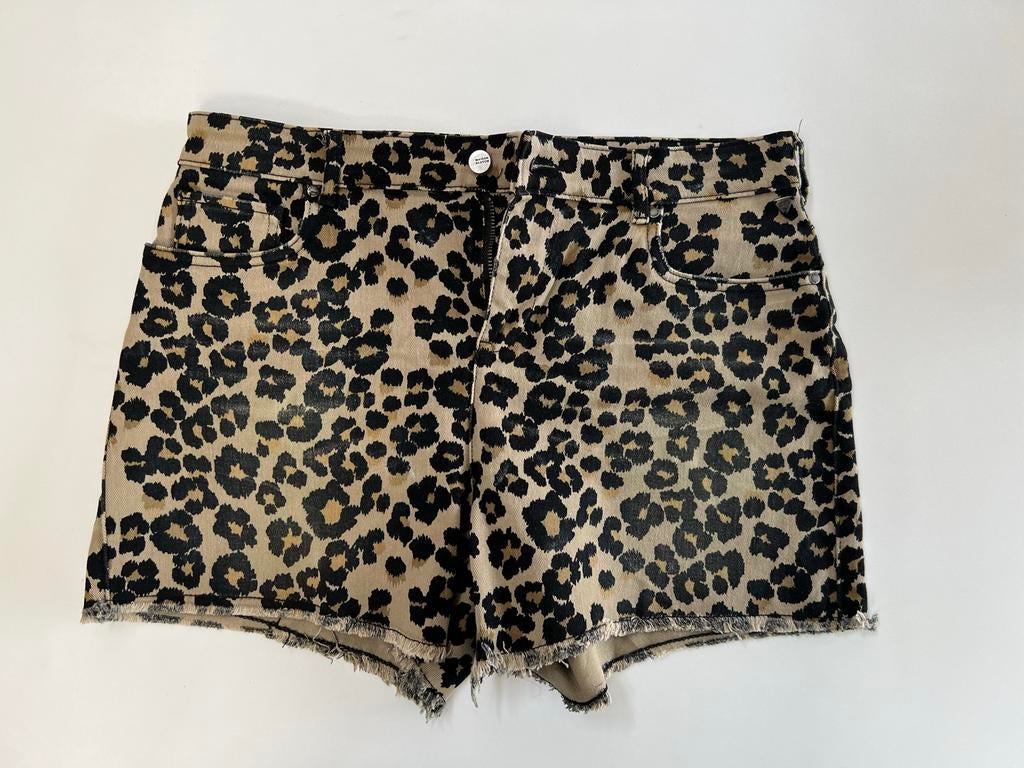 Scotch & Soda Maison Scotch Leopard Print Shorts Maat 30, Maat 38/40 (M), Kort, Beige, Ophalen of Verzenden
