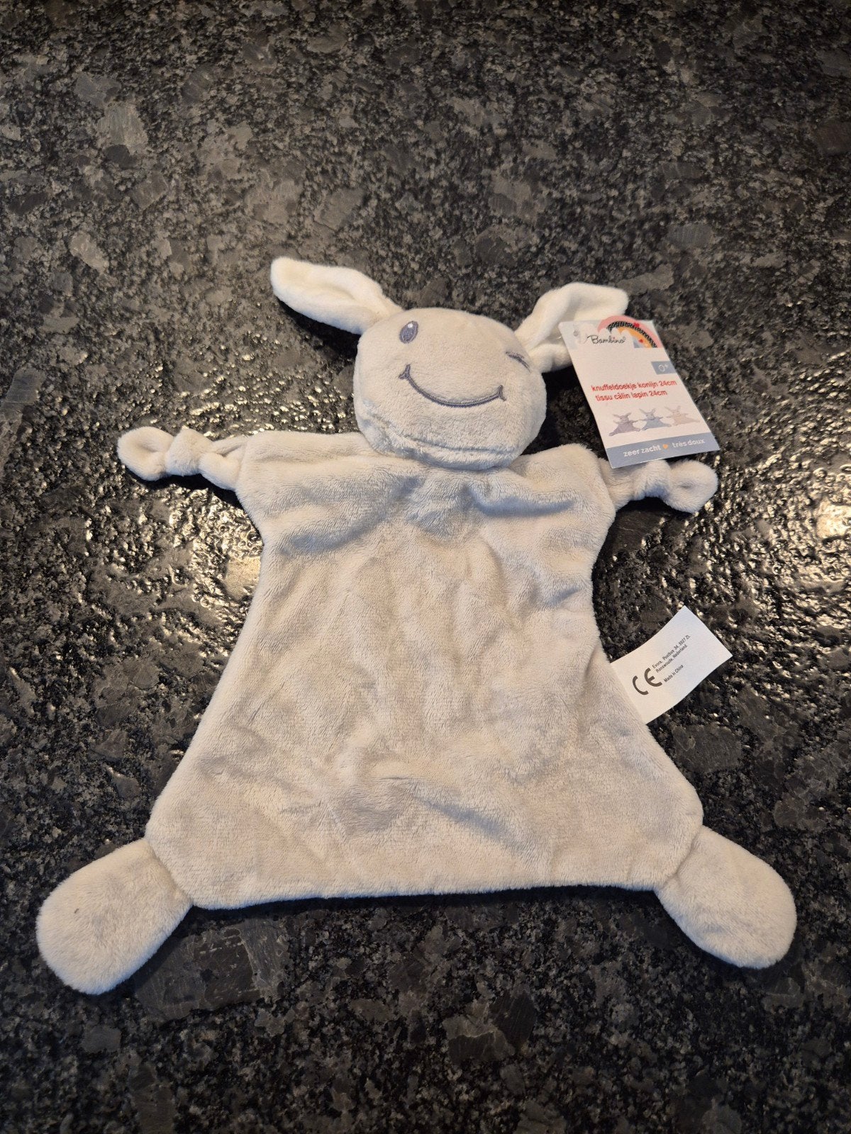 Bambino - Knuffeldoekje Konijn NIEUW, Ophalen of Verzenden, Nieuw, Konijn