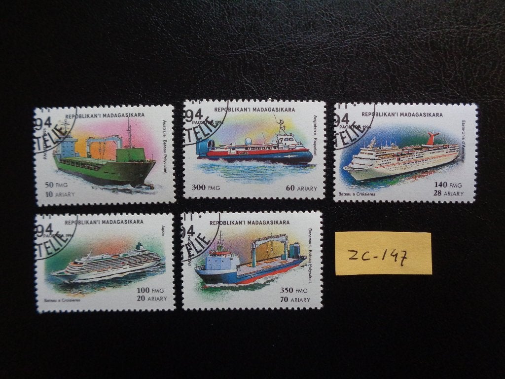 madagascar - schepen 1994 (zc-147), Ophalen of Verzenden, Overige landen, Gestempeld