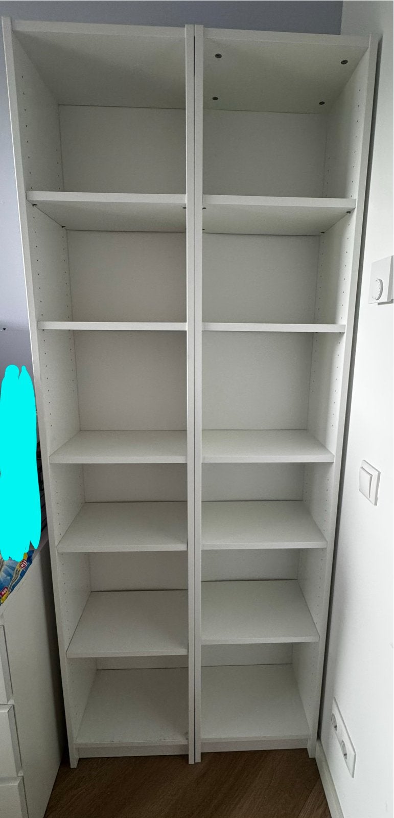 2x IKEA Billy Boekenkast - Wit, H202xB40xD28, Met plank(en), Minder dan 50 cm, Gebruikt, 200 cm of meer