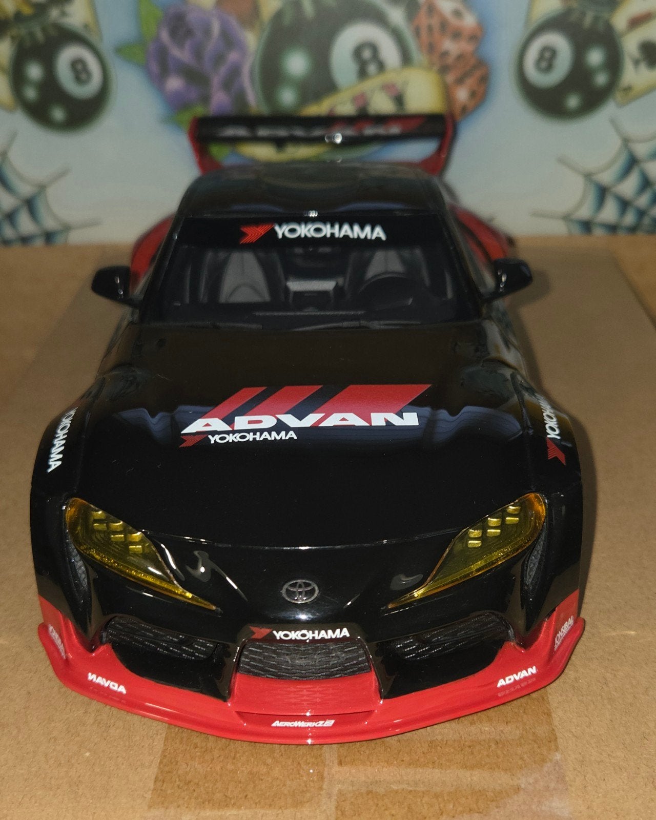 Toyota Supra GR Advan Topspeed Models 001/999, Hobby en Vrije tijd, Modelauto's | 1:18, Verzenden, Zo goed als nieuw, Auto, Overige merken