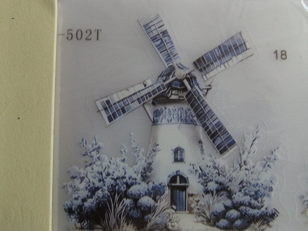 Hollandse molen decoratie sticker 7-7cm, Overige merken, Verzenden, Keramiek, Nieuw