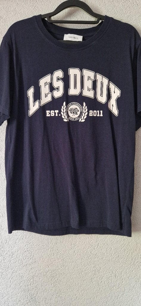 Les Deux shirt print logo Maat M, Les deux, Zo goed als nieuw, Verzenden, Maat 48/50 (M)