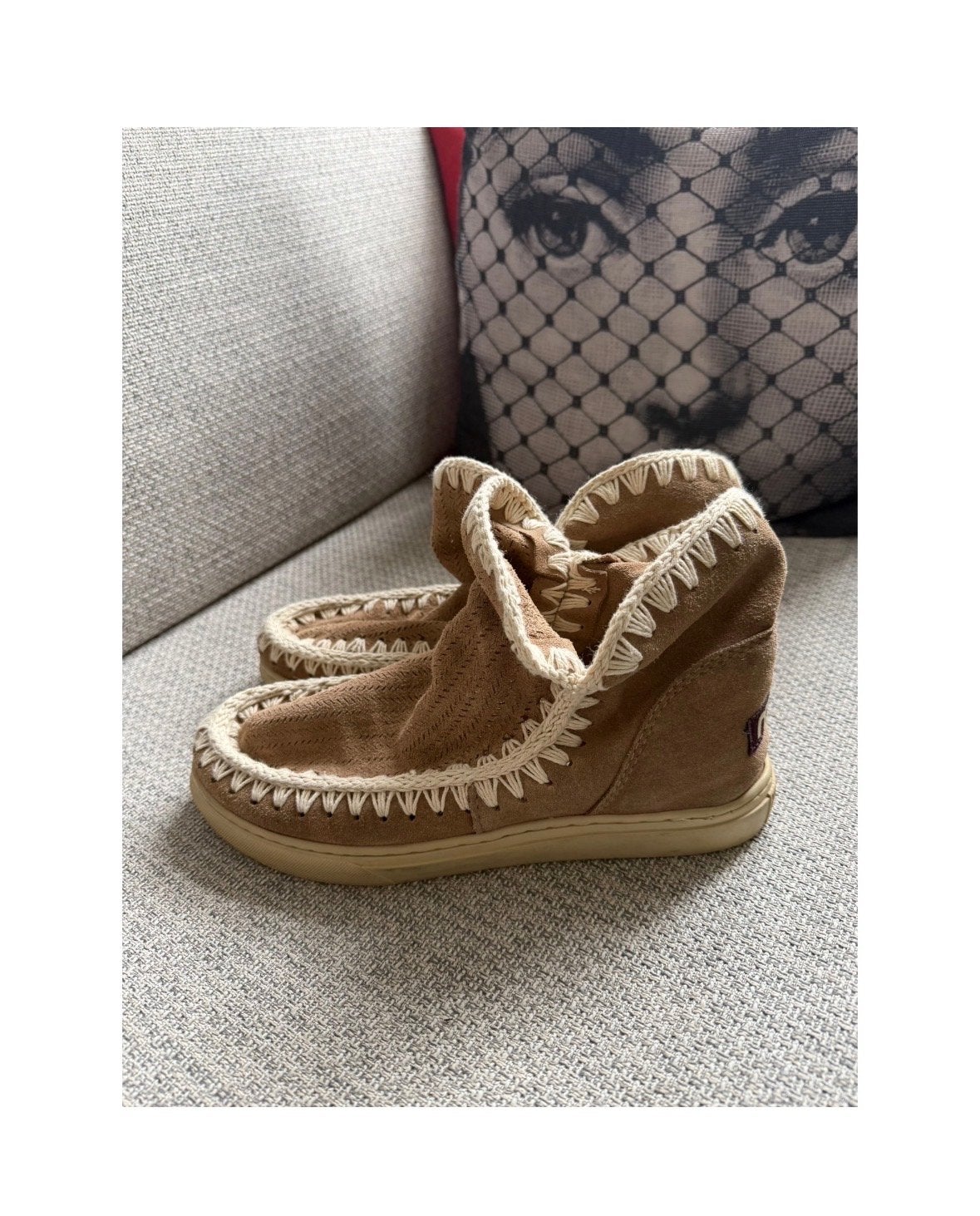 MOU Western laarzen Leer - Maat 41 EU, Ophalen of Verzenden, Beige, Lage of Enkellaarzen