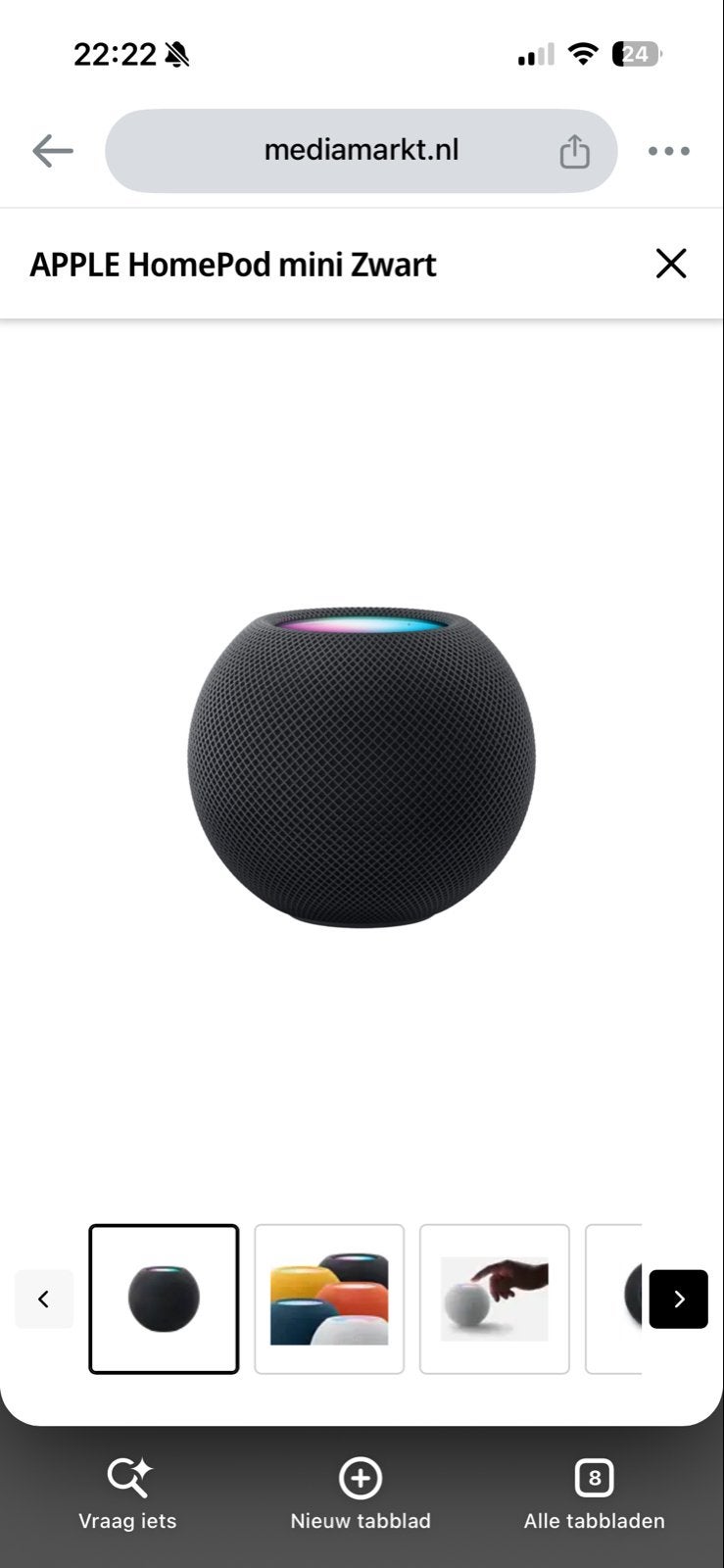 Apple HomePod mini Spacegrijs/Zwart - Als nieuw, Computers en Software, Ophalen of Verzenden, Zo goed als nieuw