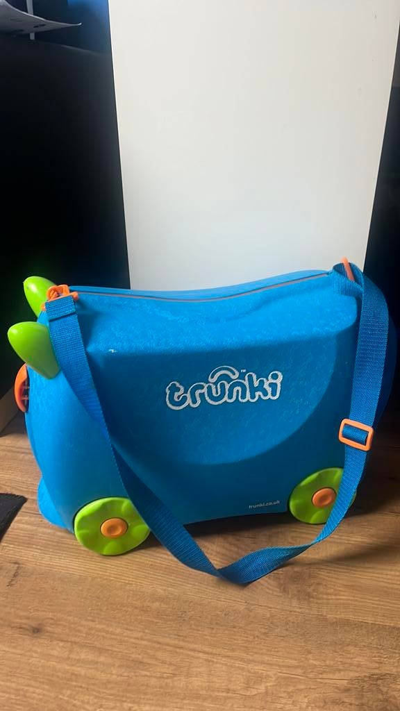 Trunki kinderkoffer blauw, Ophalen, Zo goed als nieuw