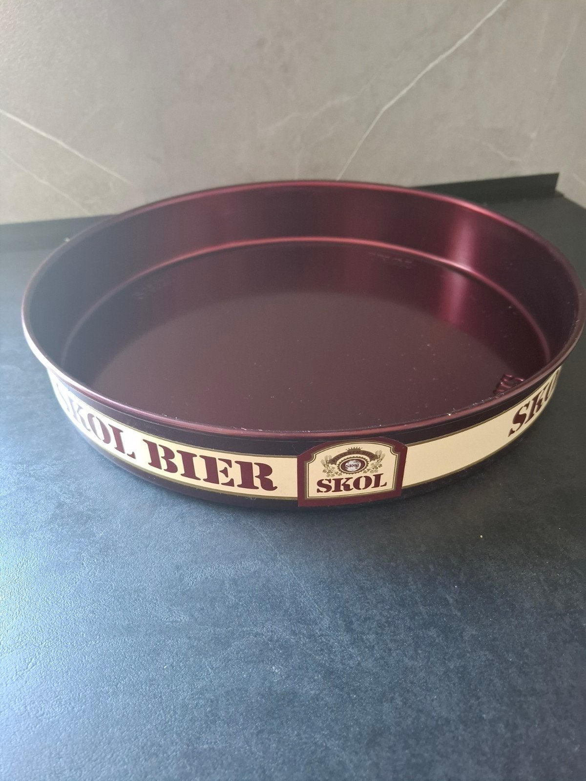 Vintage Skol Bier dienblad, Ophalen of Verzenden, Gebruikt, Overige merken