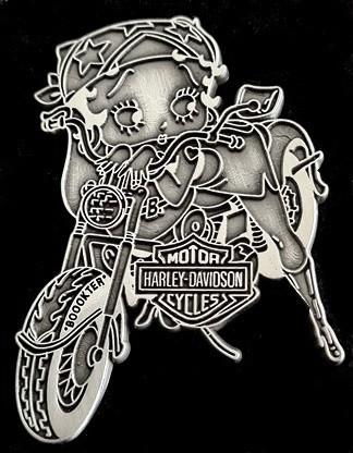 Harley- Davidson met Betty Boop pin, Verzenden, Nieuw, Transport, Speldje of Pin